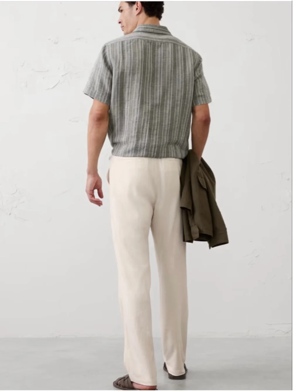 Banana Republic Pants Men's Linen Cotton Athletic Fit Trousers 32
